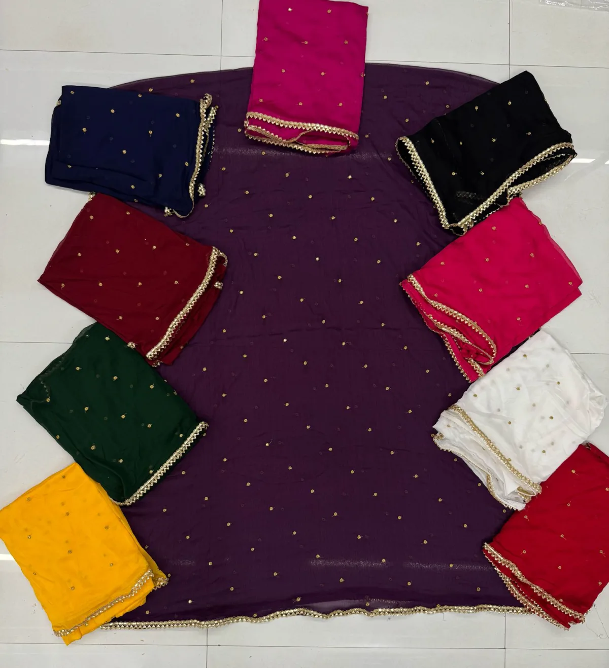 Chinon Booti Dupatta — 10 colours